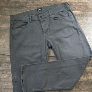 HUDSON Byron 5 Pocket Straight Men's Charcoal Slim Jeans Sz 40 X 32